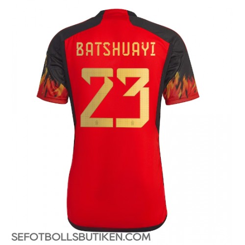 Belgien Michy Batshuayi #23 Replika Hemma matchkläder VM 2022 Korta ärmar
